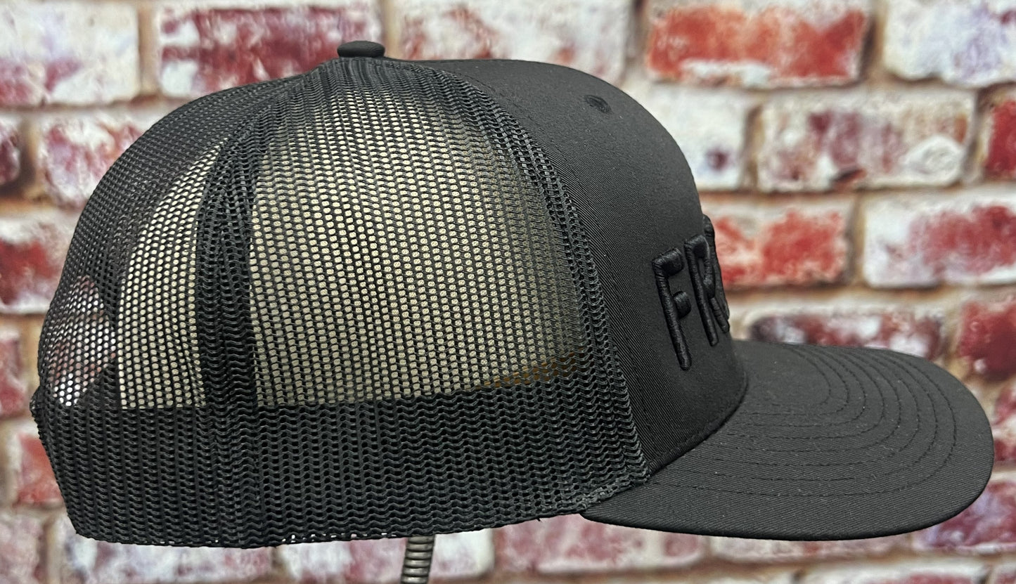 Richardson 112 Black on Black FREEDOM 3D Puff Hat