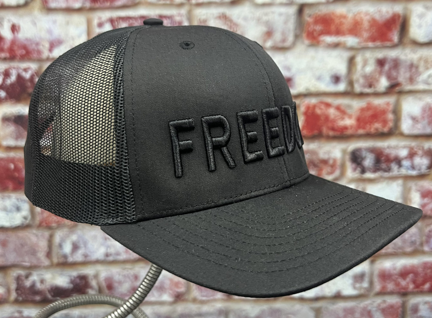 Richardson 112 Black on Black FREEDOM 3D Puff Hat