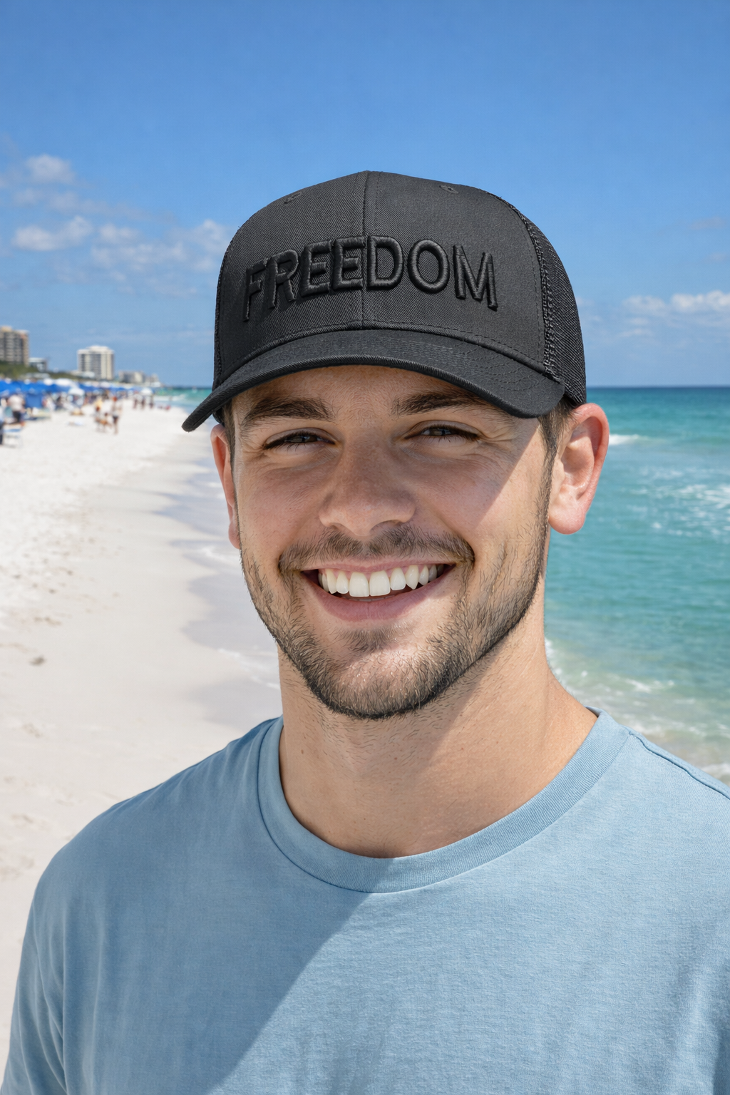 Richardson 112 Black on Black FREEDOM 3D Puff Hat