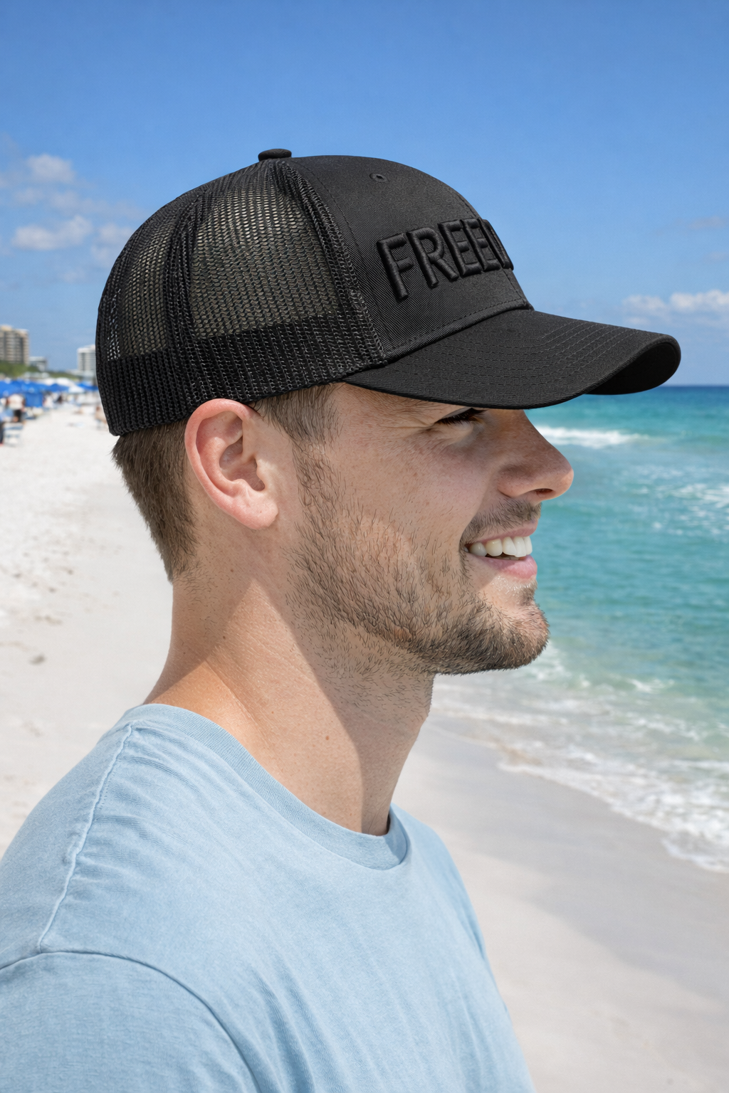 Richardson 112 Black on Black FREEDOM 3D Puff Hat