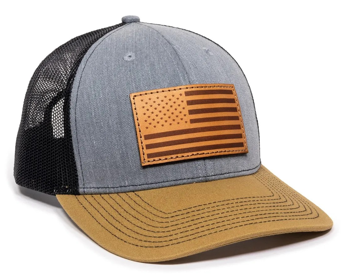 USA-771 Leather Flag Hat